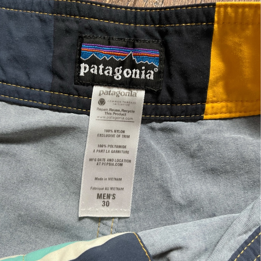 Patagonia wavefarer striped swim‎ trunks board shorts men’s size 30 - Picture 10 of 13